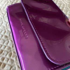 Repurposed Marc Jacobs Beauty Glossy Cosmetic bag.  NO Chain included.